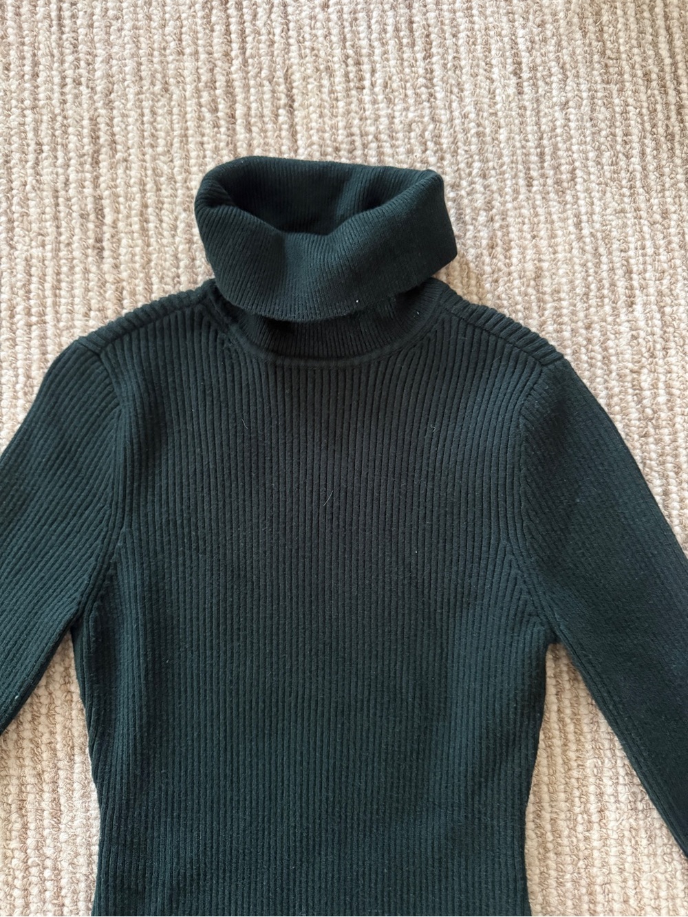 Abercrombie & Fitch Hunter Green Ribbed Turtleneck Sweater